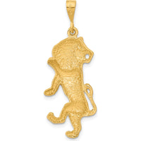 10K Yellow Gold Leo Zodiac Charm - 40mm Length