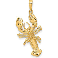 10K Yellow Gold Lobster Pendant with Polished Finish