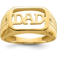 10K Yellow Gold Men's Band Mounting with Polished Finish - Customizable Ring Base