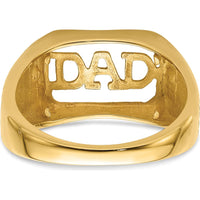 10K Yellow Gold Men's Band Mounting with Polished Finish - Customizable Ring Base