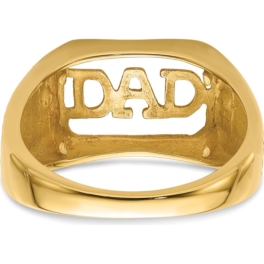 10K Yellow Gold Men's Band Mounting with Polished Finish - Customizable Ring Base