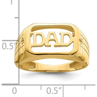 10K Yellow Gold Men's Band Mounting with Polished Finish - Customizable Ring Base