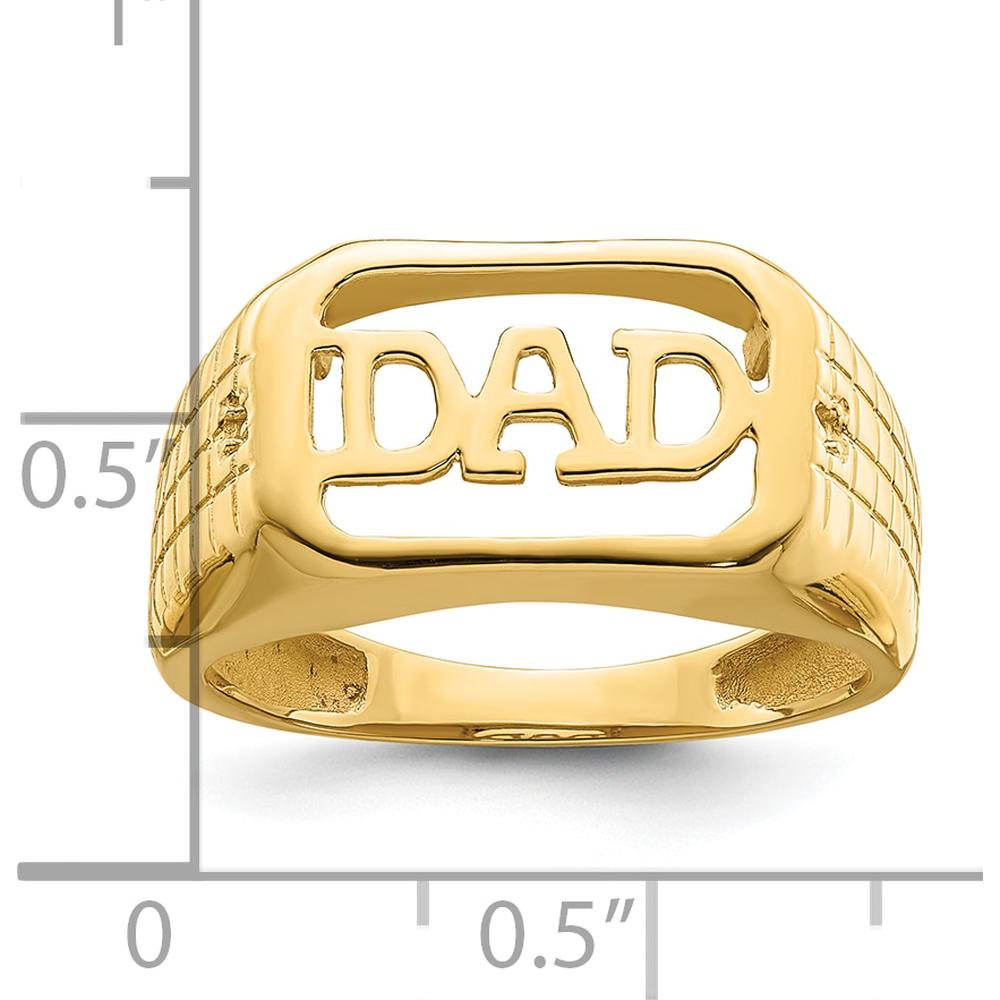 10K Yellow Gold Men's Band Mounting with Polished Finish - Customizable Ring Base