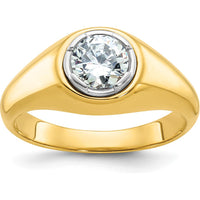10K Yellow Gold Men's Fancy Ring Mounting - Polished Finish by IBGoodman