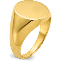 10K Yellow Gold Men's Polished Band Ring - Luxury and Elegance in Fine Gold by IBGoodman