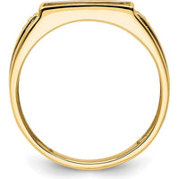 10K Yellow Gold Men's Polished Tapered Ring Mounting