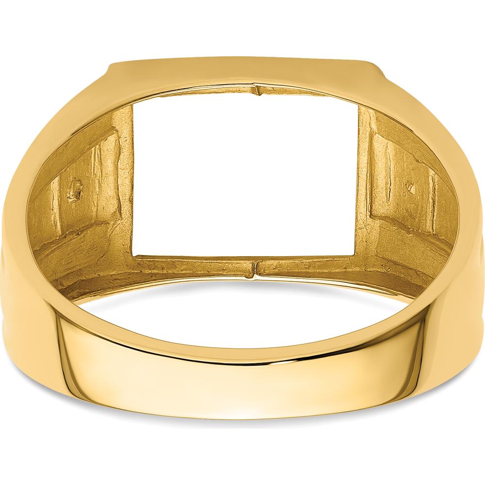 10K Yellow Gold Men's Polished Tapered Ring Mounting