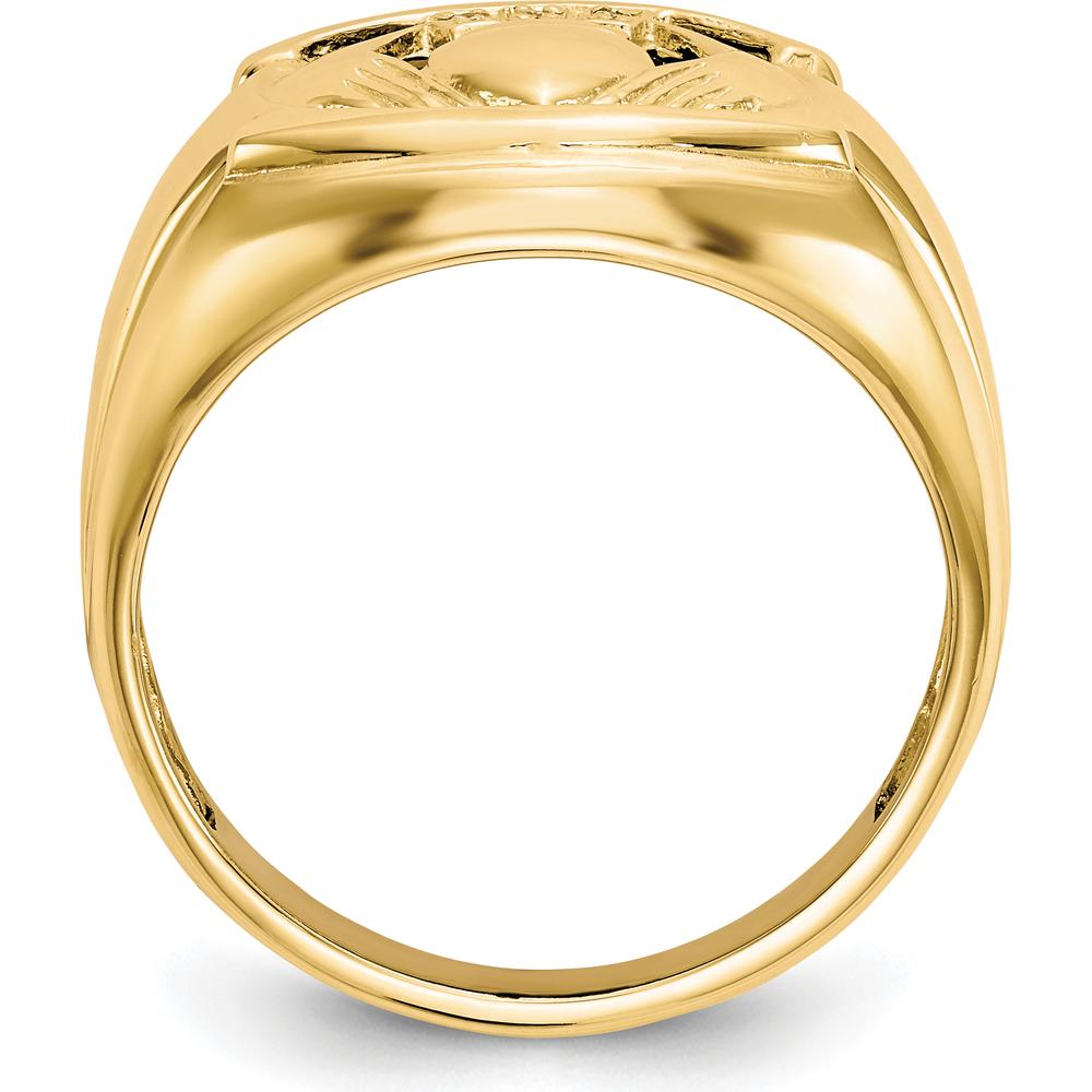 10K Yellow Gold Men's Ring Mounting - Polished Tapered Design