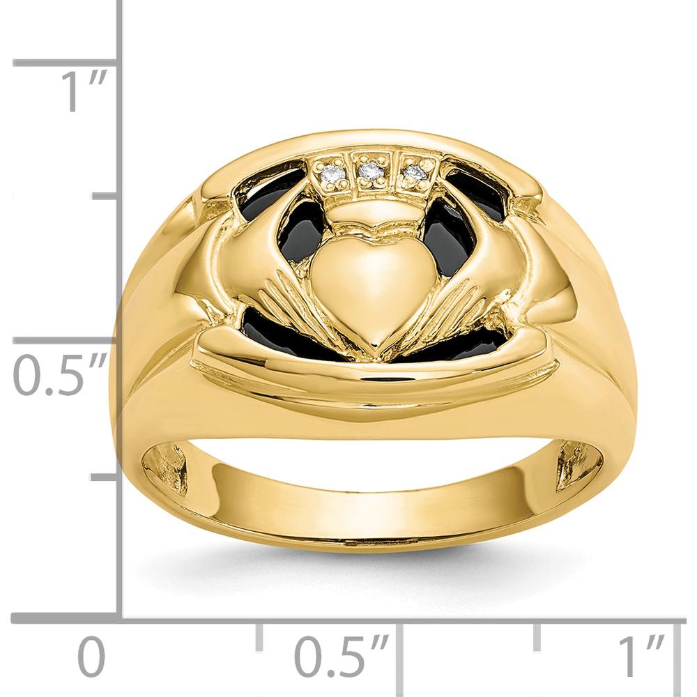 10K Yellow Gold Men's Ring Mounting - Polished Tapered Design