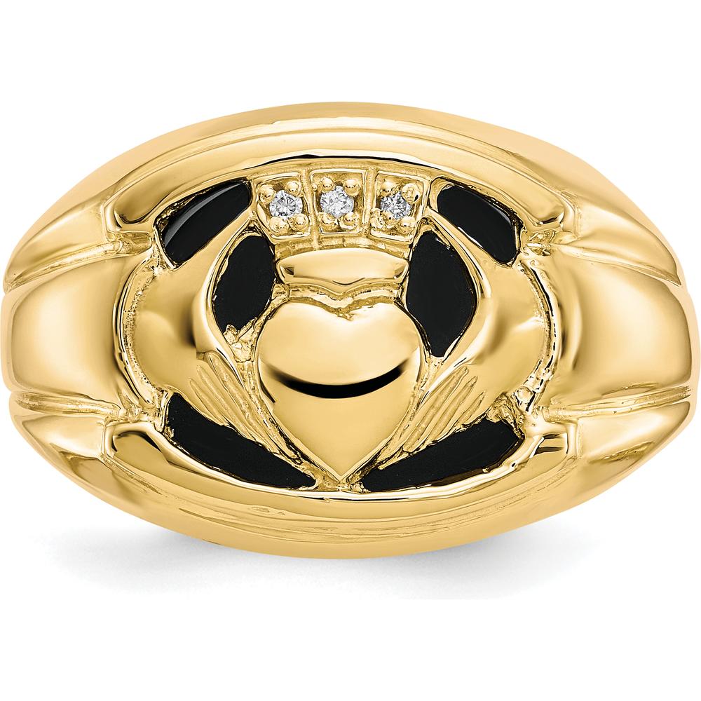 10K Yellow Gold Men's Ring Mounting - Polished Tapered Design