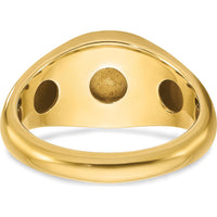 10K Yellow Gold Men's Ruby Doublet Stone Complete Ring with Lab-Created Ruby - Bold Red Elegance by IBGoodman