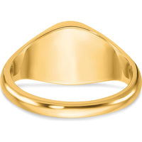 10K Yellow Gold Men's Signet Ring with Polished Satin Finish by IBGoodman