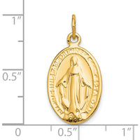 10K Yellow Gold Miraculous Medal Pendant - Faith & Spiritual Charm