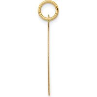 10K Yellow Gold Mizpah Charm Pendant - Polished Finish, 29mm Length