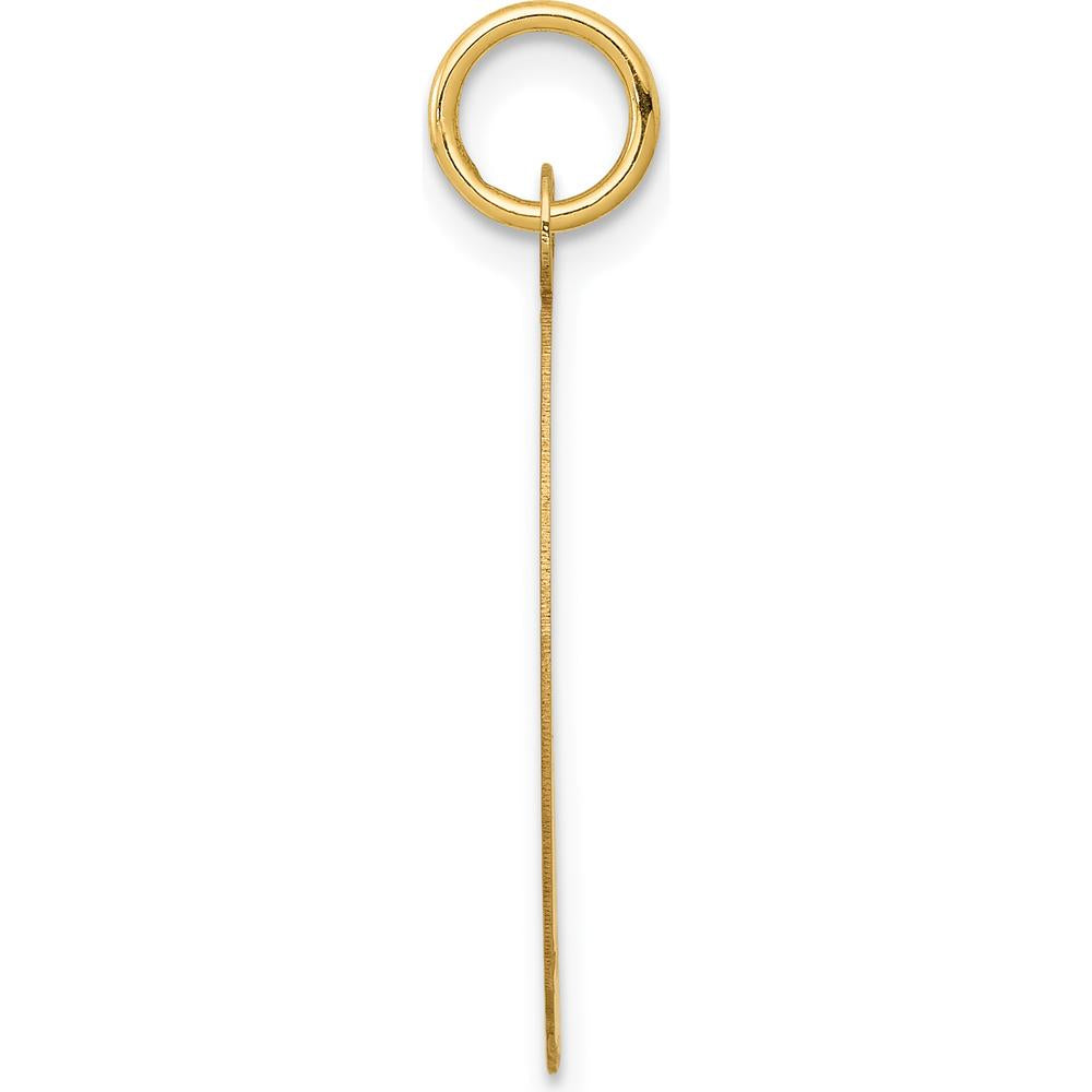 10K Yellow Gold Mizpah Charm Pendant - Polished Finish, 29mm Length