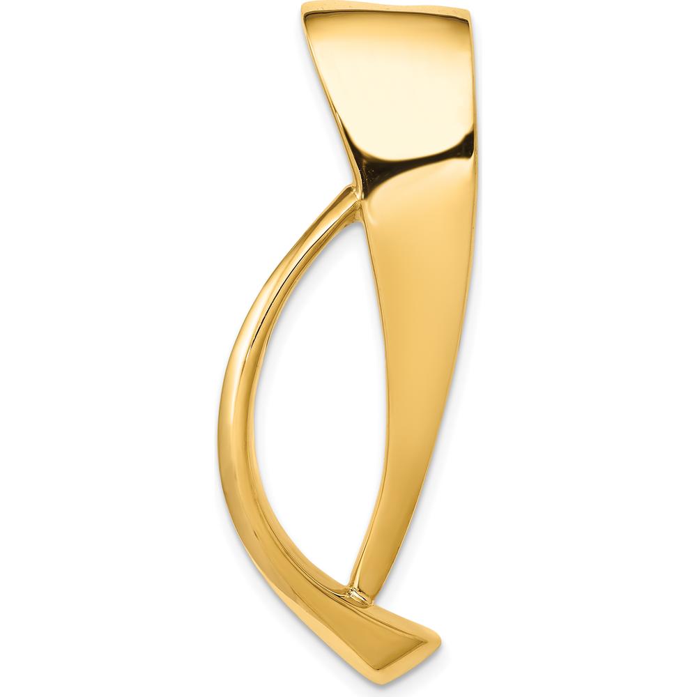 10K Yellow Gold Modern Slide Necklace - Minimalist Statement Design