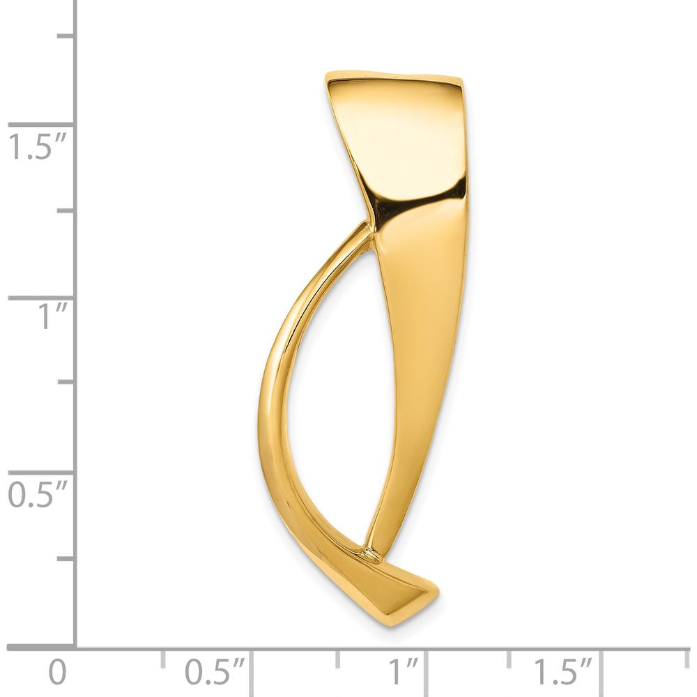 10K Yellow Gold Modern Slide Necklace - Minimalist Statement Design