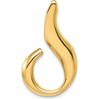 10K Yellow Gold Omega Slide for Regular and Fancy Chains - Fits up to 6mm