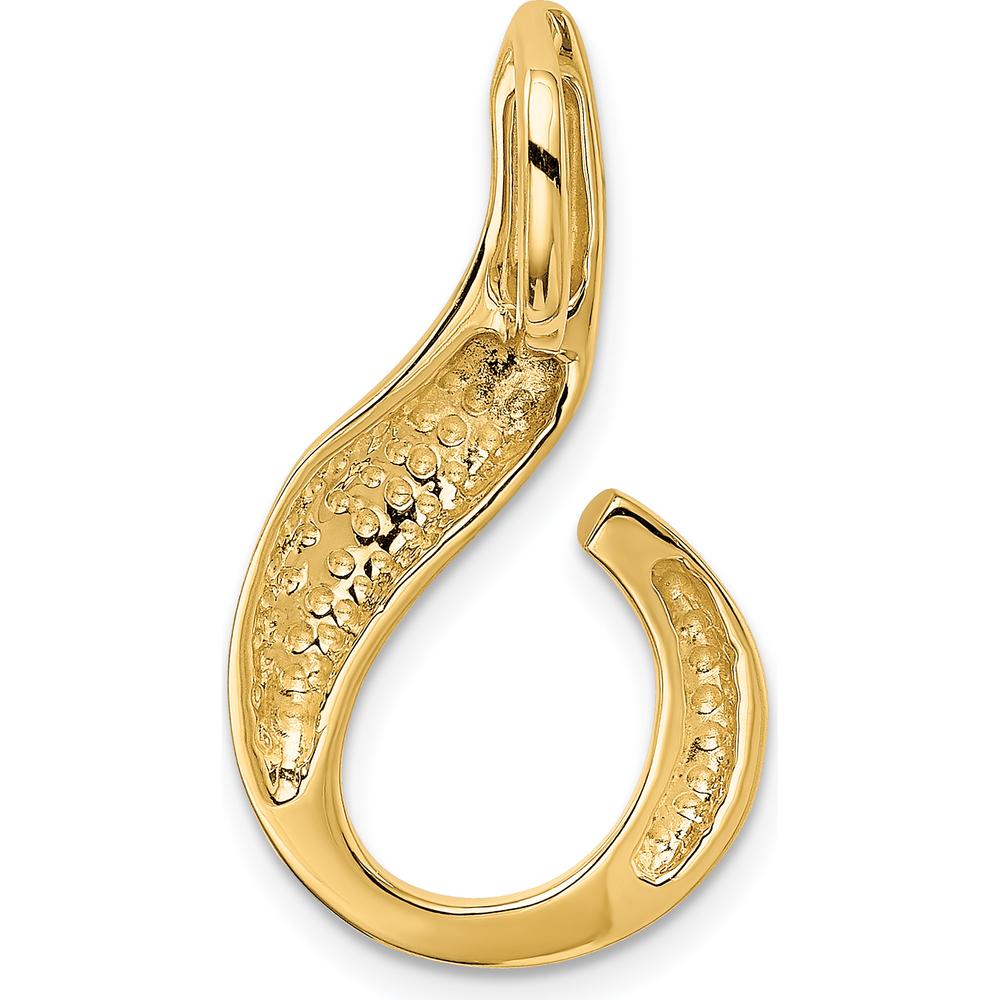 10K Yellow Gold Omega Slide for Regular and Fancy Chains - Fits up to 6mm