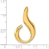 10K Yellow Gold Omega Slide for Regular and Fancy Chains - Fits up to 6mm