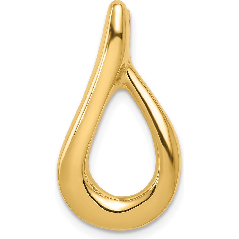 10K Yellow Gold Omega Slide Necklace for Pendant and Charms