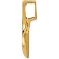 10K Yellow Gold Omega Slide Necklace - Modern Sculptural Design