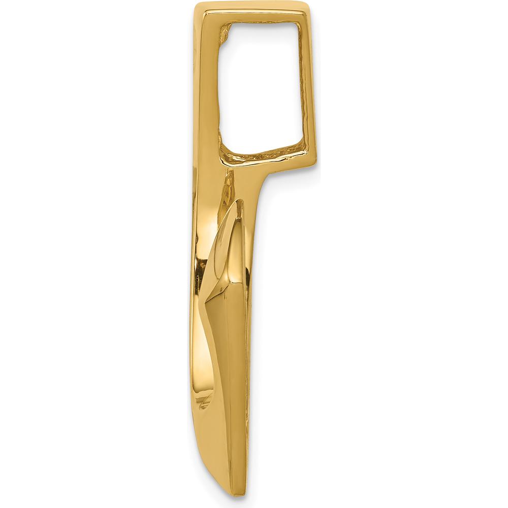 10K Yellow Gold Omega Slide Necklace - Modern Sculptural Design