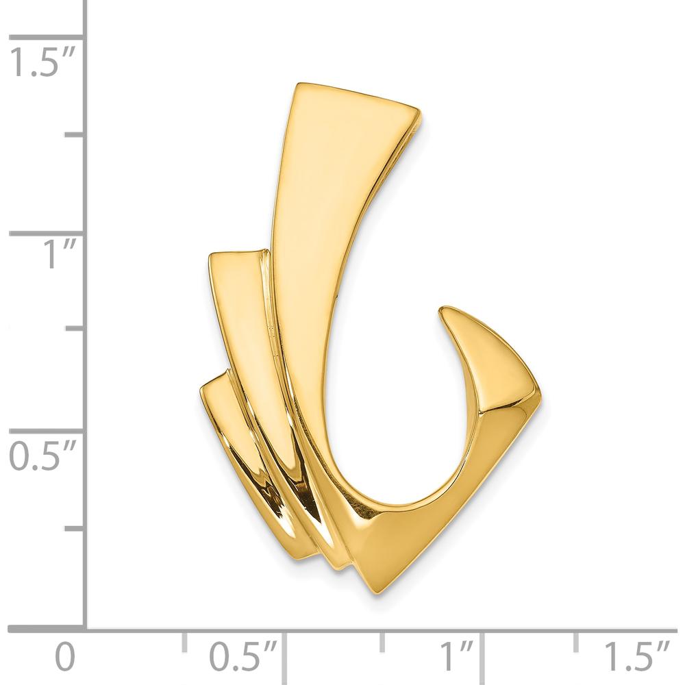 10K Yellow Gold Omega Slide Necklace - Modern Sculptural Design