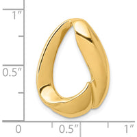 10K Yellow Gold Oval Slide Drop Earrings - Elegant Polished Finish