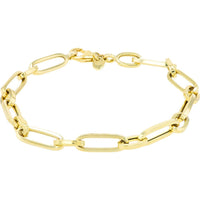 10K Yellow Gold Paperclip Bracelet - 7.5" Length, 3.55g Weight