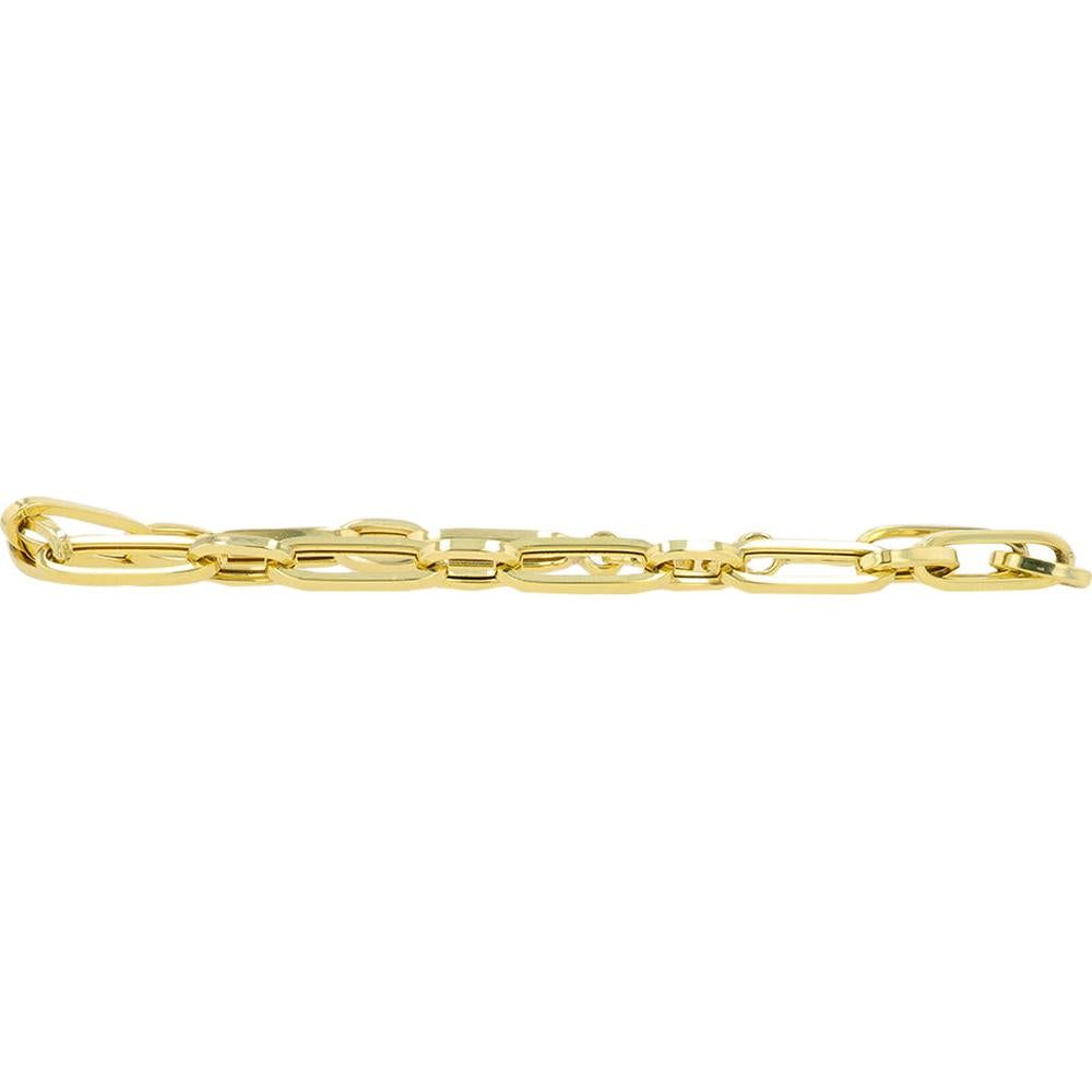 10K Yellow Gold Paperclip Bracelet - 7.5" Length, 3.55g Weight