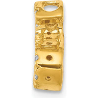 10K Yellow Gold Personalized Diamond Letter S Initial Charm - 0.10 Carat Total Diamond Weight by Oro Pregiato