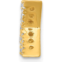 10K Yellow Gold Personalized Letter "K" Charm Pendant with Diamond Accents by Oro Pregiato