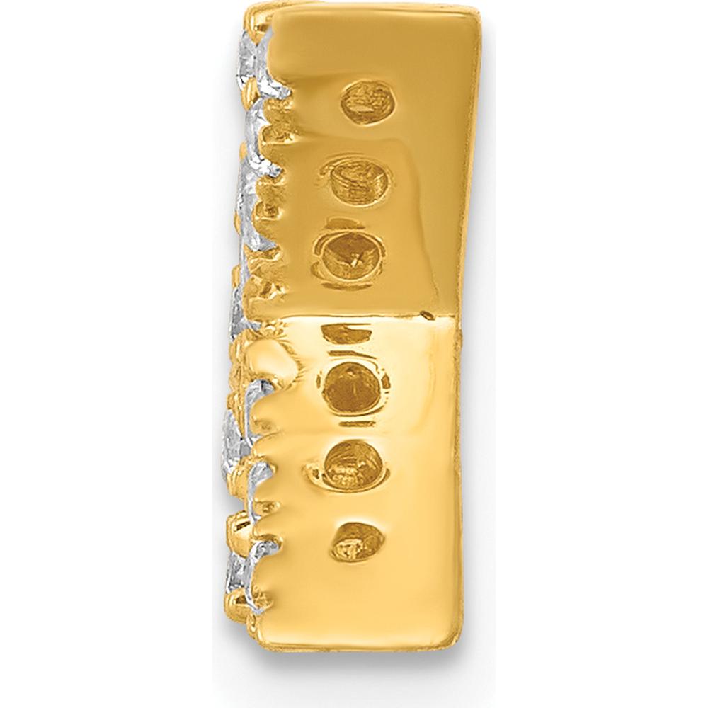 10K Yellow Gold Personalized Letter "K" Charm Pendant with Diamond Accents by Oro Pregiato