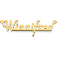 10K Yellow Gold Personalized Name Plate Necklace with Cable Chain - 18"