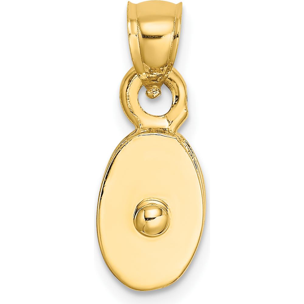 10K Yellow Gold Polished 3D Moveable Pulley Charm Pendant