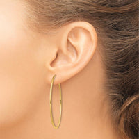 10K Yellow Gold Polished 45.5mm Endless Hoop Earrings - Timeless Luxury
