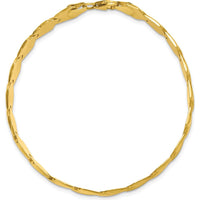 10K Yellow Gold Polished and Satin Fancy Link 7.5" Unisex Bracelet