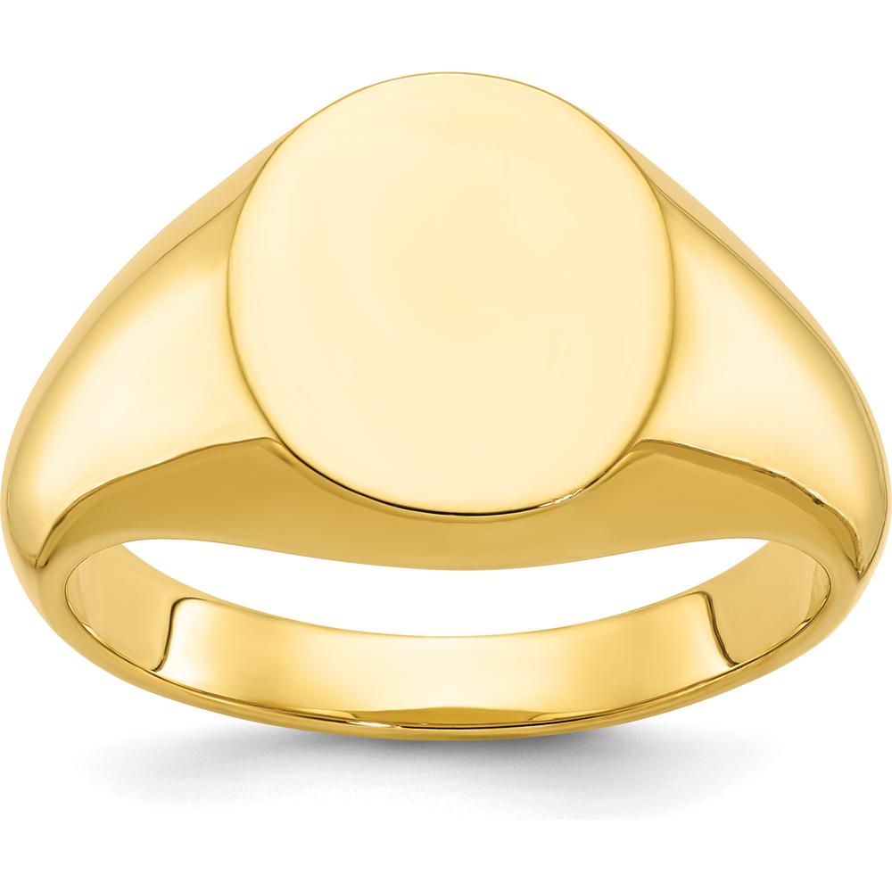 10K Yellow Gold Polished Band Men's Ring - Timeless Design for Bold Style by IBGoodman