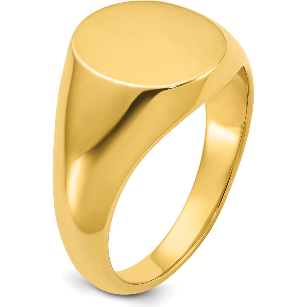 10K Yellow Gold Polished Band Men's Ring - Timeless Design for Bold Style by IBGoodman
