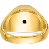 10K Yellow Gold Polished Blue Lodge Master Masonic Ring for Men