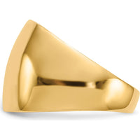 10K Yellow Gold Polished Dome Fashion Ring - Tapered Band Design