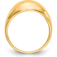 10K Yellow Gold Polished Dome Ring - Fashion Jewelry for Women