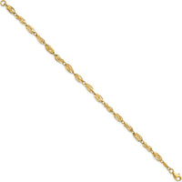 10K Yellow Gold Polished Fancy Bracelet - 7.75"