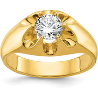 10K Yellow Gold Polished Fancy Men's Ring Mounting by IBGoodman