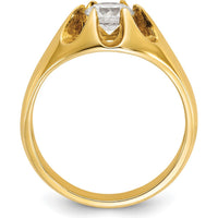 10K Yellow Gold Polished Fancy Men's Ring Mounting by IBGoodman