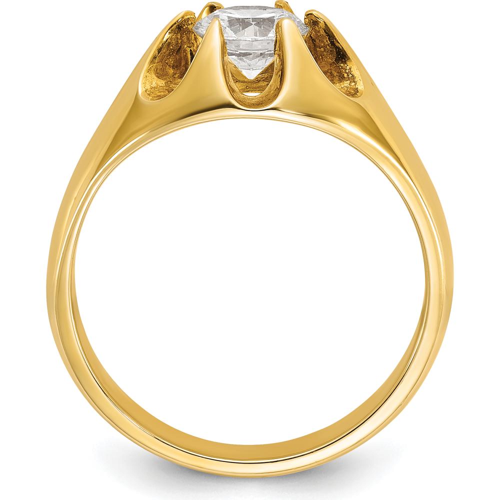 10K Yellow Gold Polished Fancy Men's Ring Mounting by IBGoodman