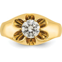 10K Yellow Gold Polished Fancy Men's Ring Mounting by IBGoodman