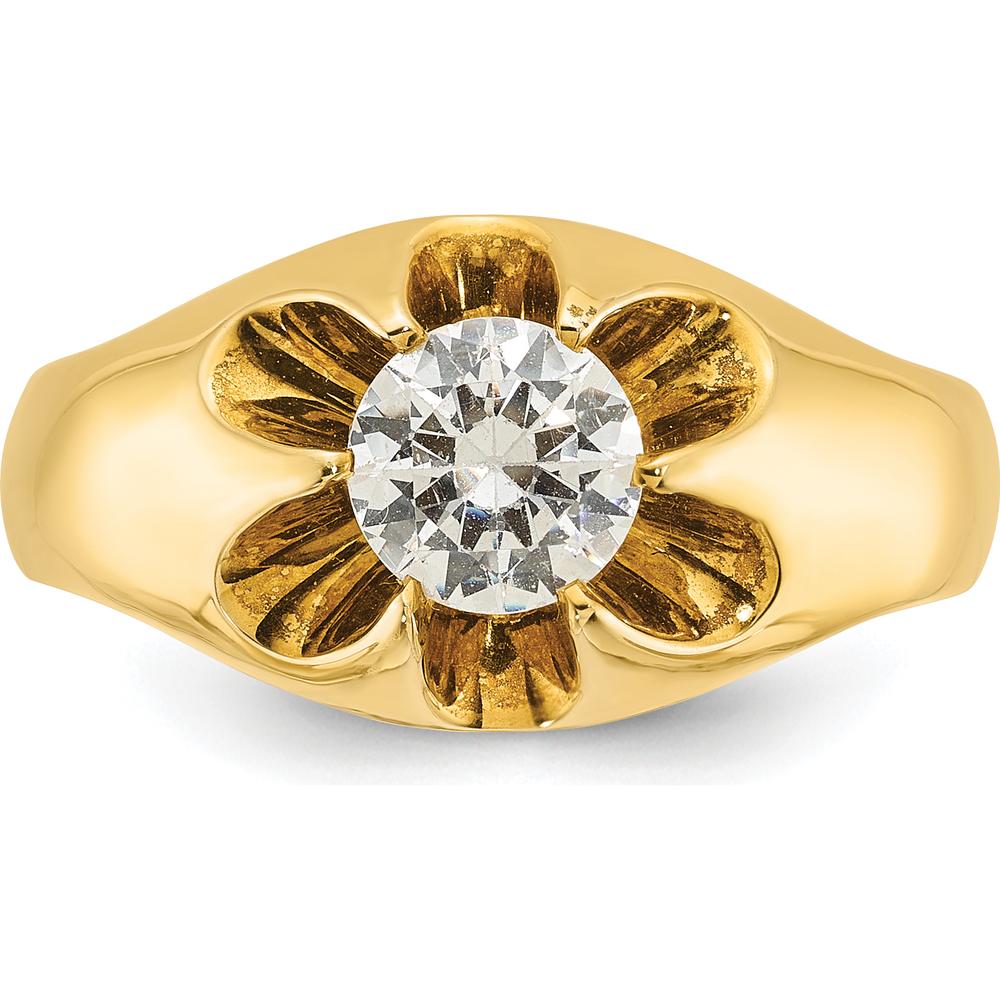10K Yellow Gold Polished Fancy Men's Ring Mounting by IBGoodman
