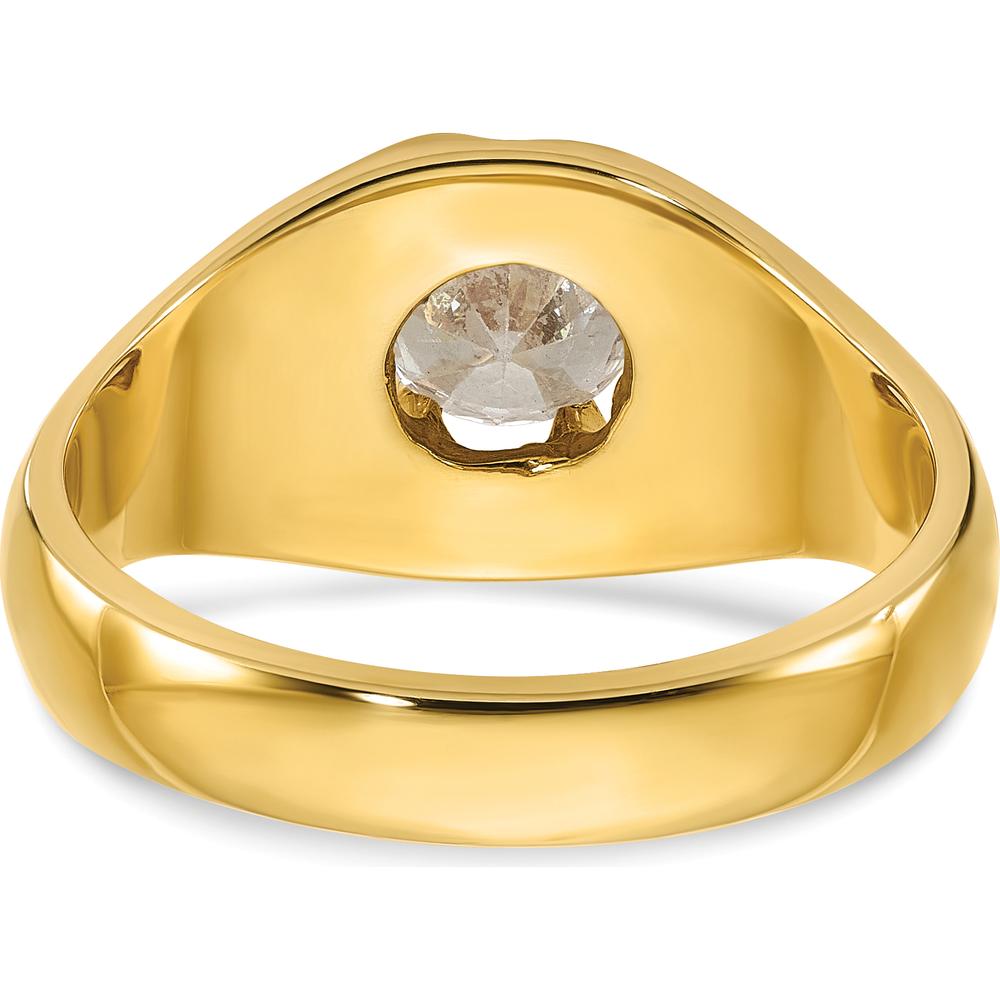 10K Yellow Gold Polished Fancy Men's Ring Mounting by IBGoodman